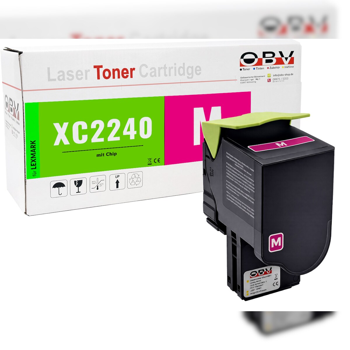 OBV Toner Magenta kompatibel mit Lexmark 24B7183 - XC2240 XC4240 XC4240i - ca. 6.000 Seiten