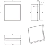 thumbnail of Desdy Quadratische LED-Deckenleuchte 30W 3000K IP54 Schwarzes Aluminium- und Polycarbonatgehäuse 300x300x50mm Produktcode 3314-65-101
