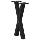 thumbnail of vidaXL Couchtischbeine X-Form 2 Stk. Schwarz 38x(42-43) cm Stahl