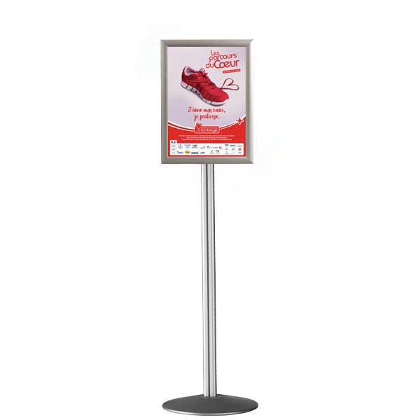 Porte-Affiche Clic-Clac Etanche 2 Faces A4 pied 133 cm