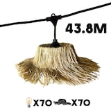 thumbnail of Lumisky TAHITI 70xE27 44M Lichterkette, verbindbar Stroh Beige