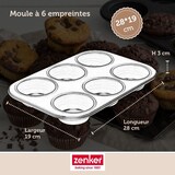 thumbnail of Moule à muffins 6 empreintes 28 x 19 cm Zenker Black Metallic