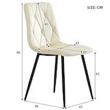 thumbnail of Ausziehbares Esstisch-Set MDF & Metall in Holzoptik, 100-140x100x75,5 cm, 1 Tisch + 4 Stühle
