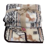 thumbnail of Sheep Dreams Schafwolldecke aus Merino Schurwolle (Elchbraun, 100cm x 200cm)