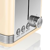 thumbnail of SWAN ST19010CN Retro Tostadora Pan Ranura Ancha 2 Rebanadas, Regulador Nivel de Tostado, Descongelación, Crema, 800W