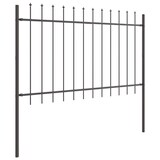 thumbnail of vidaXL Gartenzaun 6 pcs Grau 10,2 x 0,8 m Pulverbeschichteter Stahl