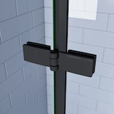 thumbnail of AICA Walk in 2 hojas plegables con Perfil Negro Mate, estilo industrial, 5 mm cristal templado, Easyclean, Tamaño:(1145-1165)x1900mm