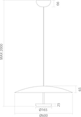 thumbnail of Yuko LED-Pendelleuchte 40 W 3200 lm 3000 K dimmbar, Metall- und Methacrylat-Gestell, Weiß - Yuko