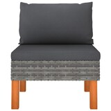 thumbnail of vidaXL Mittelsofas 2 Stk. Poly Rattan und Eukalyptus Massivholz