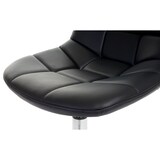 thumbnail of Lot de 2 chaises de salle à manger HWC-A60, chaise pivotante, chrome ~ similicuir noir