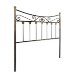 thumbnail of Cabecero de forja Córdoba, color Negro-Oro. Cabezal para cama de 135 cm, Cama 140 cm x 125