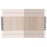 thumbnail of Flachgewebter Teppich aus Wolle und Jute mit geometrischem Muster 200 x 290 cm