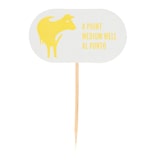 thumbnail of Steak Marker "No Ponto"  8 Cm Branco Madeira (100 Unidades)