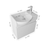 thumbnail of Alpenberger Waschbecken mit Unterschrank | Badmöbel Set Vormontierter Waschbeckenunterschrank | Soft-Close Badunterschrank Gäste-WC Waschtisch Bad