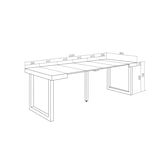 thumbnail of Ausziehbarer Konsolentisch, 222x90x73cm, Für 10 Personen, Holzbeine, Moderner Stil, Weiß und Zementgrau _ 301_41