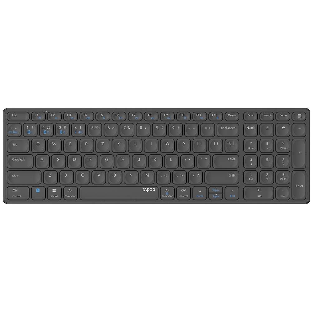 Rapoo Teclado 215926 E9700m Multi-Mode Wireless Preto