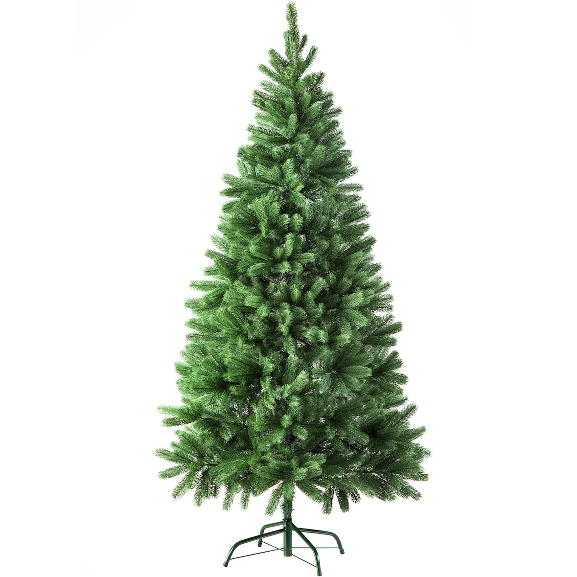 tectake Árbol de Navidad artificial con soporte metálico   Verde
