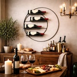 thumbnail of DanDiBo Weinregal Wand Metall 55 cm Schwarz Largo Rund Hängend Flaschenregal 96213 Flaschenhalter Wandmontage Wine Rack Weinständer