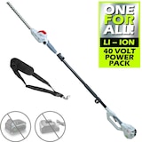 thumbnail of Heggenschaar op telescoopsteel 40V - 43cm blad - 2,5Ah Lithium batterij + 40V LED lader - Schouderriem IKRA