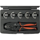 thumbnail of TOOLCRAFT PZ-505 818645 Crimpzange 7teilig Koaxial-Steckverbinder BNC, TNC, LWL-Stecker RG6, RG8, RG