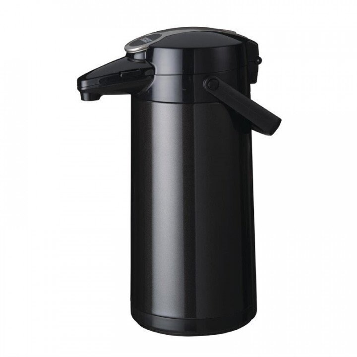 Pichet à pompe 2,2 Litres noir métallisé, plastique, inox