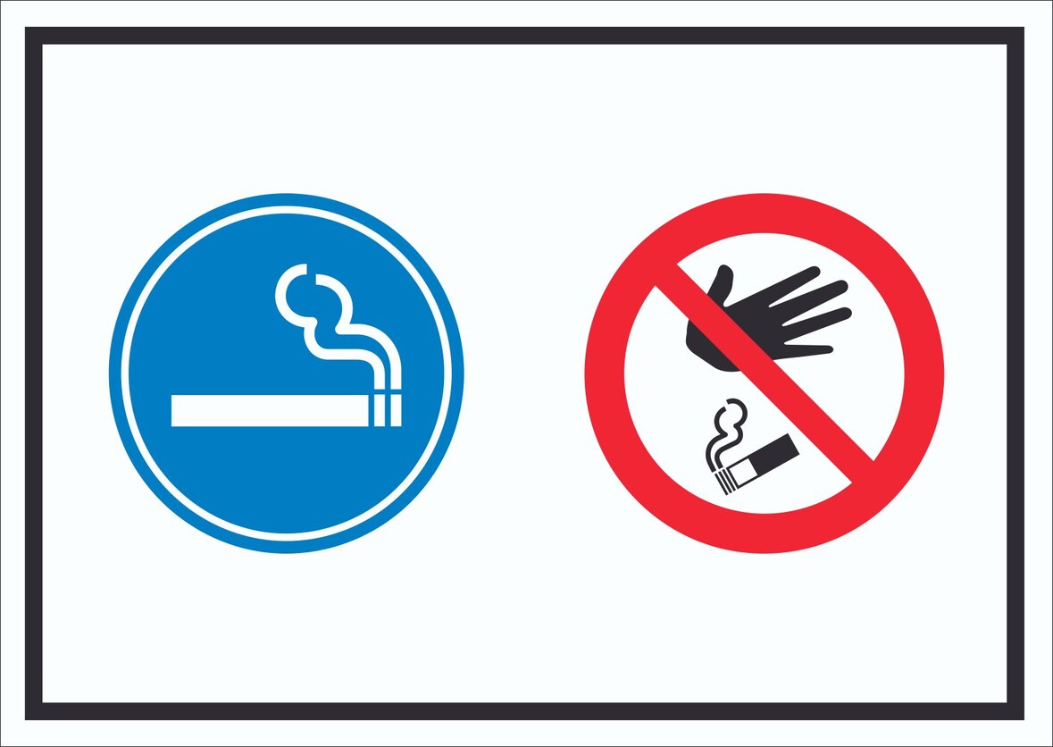 Schild Raucherbereich Boden verboten Symbol A0 (841x1189mm)