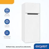 thumbnail of Exquisit Kühl-Gefrierkombination KGC270-45-040E weiss, 206 l Fassungsvermögen