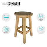 thumbnail of WellHome - Runder Massivholzhocker in Naturfarbe 29x29x50cm