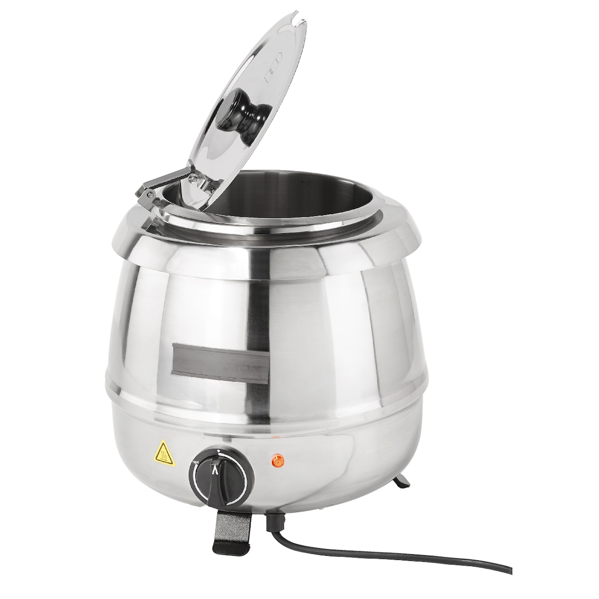 METRO PROFESSIONAL Soepketel GSK2009, staal, Ø 34 x 36 cm, 9 L, draaibaar deksel, uitneembare kom, zilver