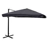 thumbnail of Gastronomie-Ampelschirm HWC-A96, Sonnenschirm, 3x4m (Ø5m) Polyester/Alu 26kg ~ Flap, anthrazit ohne Ständer