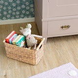 thumbnail of HMF Aufbewahrungskorb geflochten aus Wasserhyazinthe, Korb mit Holzgriffen zur Aufbewahrung für Badezimmer, Wohnzimmer, Küche, 37 x 22 x 20 cm, Natur