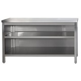 thumbnail of Edelstahl Arbeitsschrank offen mit höhenverstellbaren Zwischenboden | Bautiefe 600mm |  AISI 304