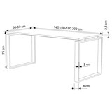 thumbnail of Oficit. Mesa de oficina y hogar. Estructura Marco Cerrado gris grafito, con tablero nogal. Fabricado en España. Medidas: 160x80cm (largo x ancho)