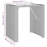 thumbnail of vidaXL 5-tlg. Gartenbar-Set mit Kissen Grau Poly Rattan