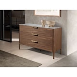 thumbnail of Angel Cerdá Commode en noyer avec plateau en verre effet marbre 7044C 120 x 45 x 80