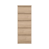 thumbnail of WellHome - Commode de Chambre avec 5 Tiroirs en coloris Chêne 41 x 50 x 112 cm - Sil Oak