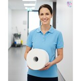 thumbnail of Toilettenpapier Jumborollen mini, 18 Rollen a 130m, 2-lagig, reiner Zellstoff