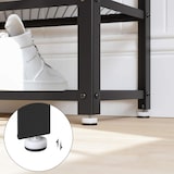 thumbnail of Schuhbank 30 x 100 x 45 cm,  Schuhregal,  Schuhablage, Aufbewahrungsregal mit 2 Gitterablagen, Metallgestell, Industrie-Design, Braun-schwarz