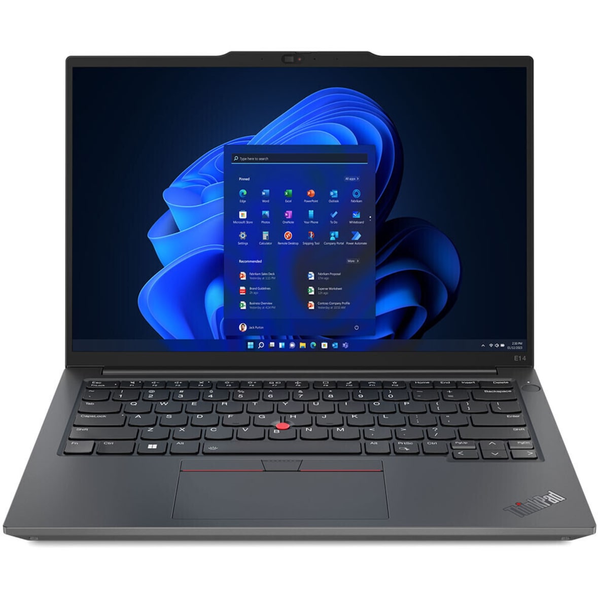 Lenovo ThinkPad E14 G5 21JK0057GE 35,6cm (14") WUXGA IPS, Intel Core i5-1335U, 8GB RAM, 256GB SSD, Win11 Pro, QWERTZ Graphite Schwarz