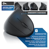 thumbnail of CSL - Wireless Vertikal Maus Bluetooth - kabellose Vertikalmaus - ergonomisches Design - Vorbeugung gegen Mausarm - besonders armschonend - für PC