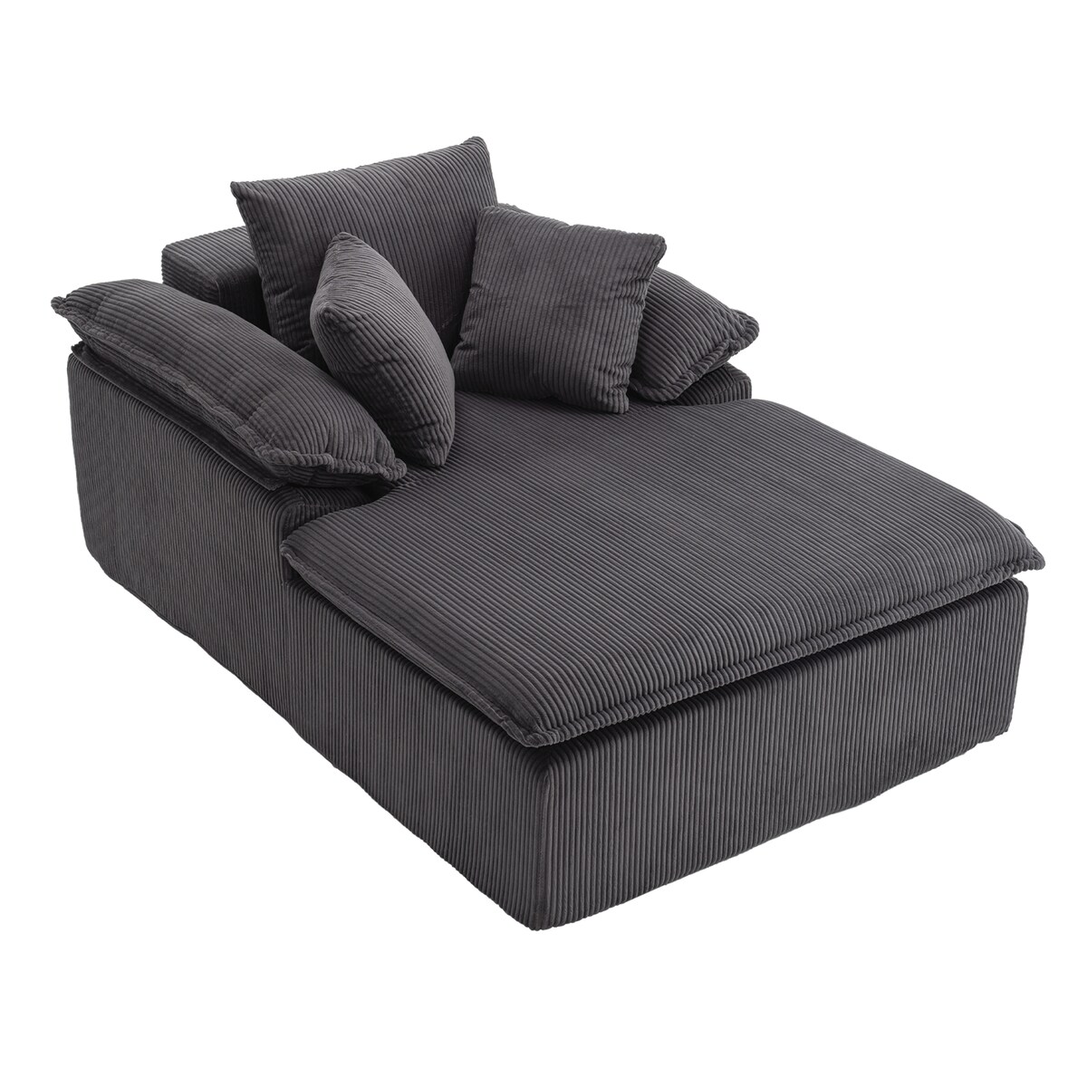 Sessel 177x122x92 Cordstoff ergonomisch modern Wohnzimmer Relaxsessel bequem langlebig mit breiten Armlehnen Grau
