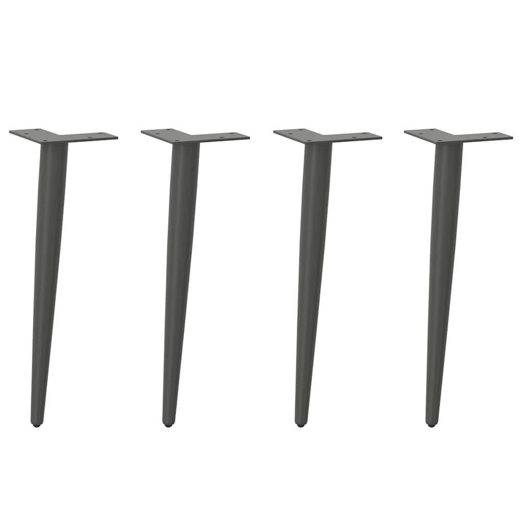vidaXL Couchtischbeine Konische Form 4 Stk. Anthrazit 42-43 cm Stahl