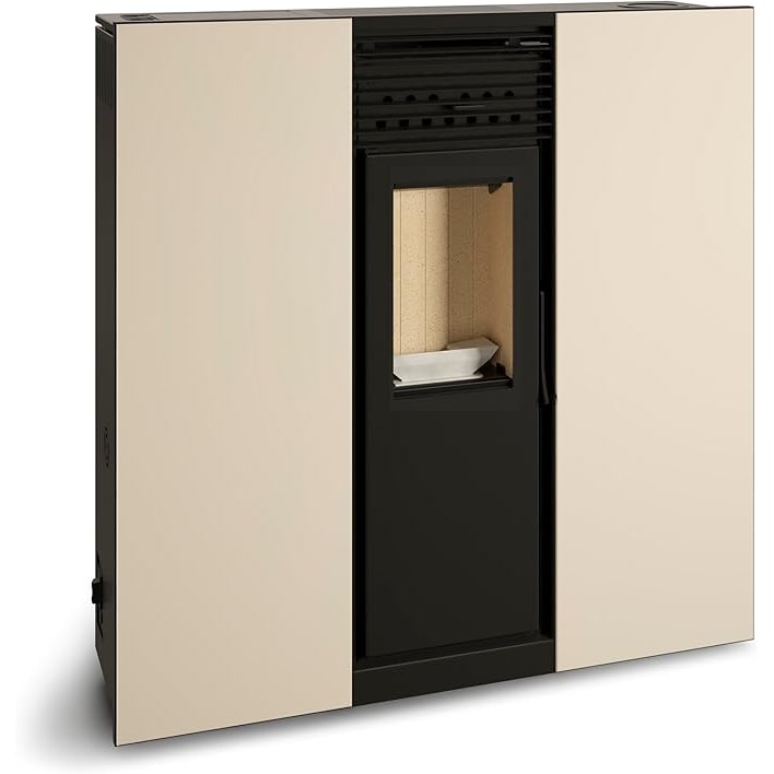 TJ - Estufa de Pellets Canalizable de Pasillo Modelo Pegaso de 12 kW - Color Blanco