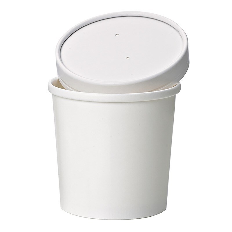 NVASE - 25Uds - Vaso sopa de cartón con tapa 350ml A85mm - NVS210SOUPCO13