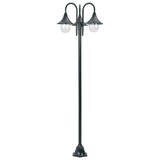 thumbnail of Helloshop26 - E27 tuinvloerlamp 220 cm aluminium 3 lampen donkergroen 02_0042543