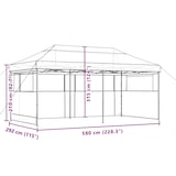 thumbnail of vidaXL Partytent inklapbaar pop-up met 3 zijwanden taupe