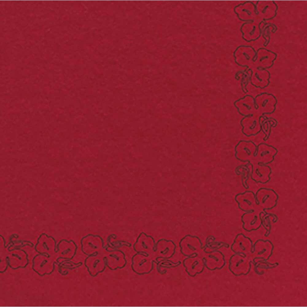 DUNI Dunicel Serviette 41x41 cm 1/4F. Weinranke bordeaux