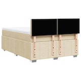 thumbnail of vidaXL Boxspringbett mit Matratze Creme 140x200 cm Stoff