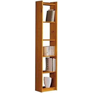 Estante tamanho 40x200 cm, pinho maciço, cor de mel.