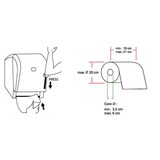 thumbnail of CleanSV ViaRoll Weiss  Papierrollenspender Kunststoff Hebel Bedienung Papierrollen Breite max 21 cm